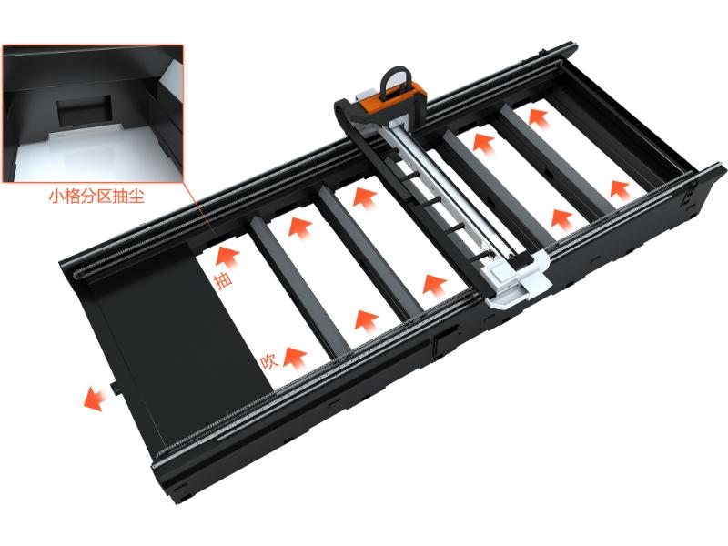 “M”系列⼤幅⾯⾼功率光纖鐳射切割機