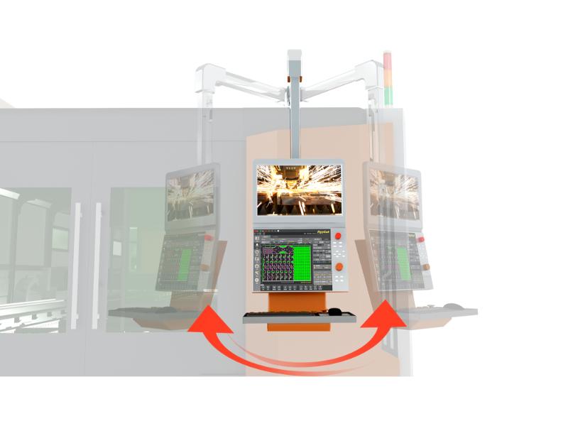 “M”系列⼤幅⾯⾼功率光纖鐳射切割機